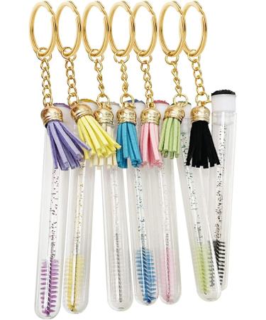 Eyelash Brush Tube with Keychain | Eyelash Diamond Empty Mascara Wand Tube Eyelash Brush - Eyebrow Applicator Lash Extension Supplies for Women Pengzi - Buy Online on GoSupps.com