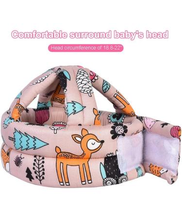 Baby Safety Helmet - Pink Forest Design | Infant Head Protector for Ages 6-36 Months (1pc) - Buy Online on GoSupps.com