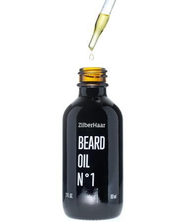 ZilberHaar Beard Oil N1 - Pure Organic Moroccan Jojoba & Argan Oil - 2 oz - Natural Beard Growth & Hydration - Buy Online on GoSupps.com