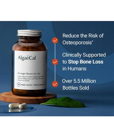 ALGAECAL - Plant Based Calcium Supplement with 13 organic minerals for osteoporosis support + Vitamin D3 (1000 IU). The only calcium that s clinically supported to stop bone loss 3 Month Supply 90 count (Pack of 3) - Buy Online on GoSupps.com