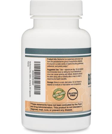 Berberine Supplement 500mg 60 Capsules (Third Party Tested Non-GMO Gluten Free Vegan Safe) AMPK Activator - Berberine HCL for Cardiovascular Health by Double Wood - Buy Online on GoSupps.com