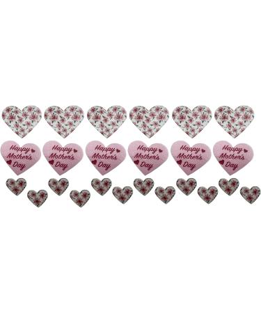 24 Pre-Cut Mixed Mother's Day Hearts Edible Wafer Paper Cake Toppers Decorations - Buy Online on GoSupps.com