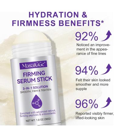 MasaiGGe Retinol Firming Serum Stick collagen peptide firming serum stick antiwrinkle facial cream for reduces fine lines smoothes firms and strengthens face neck and jaw skin 1 - Buy Online on GoSupps.com