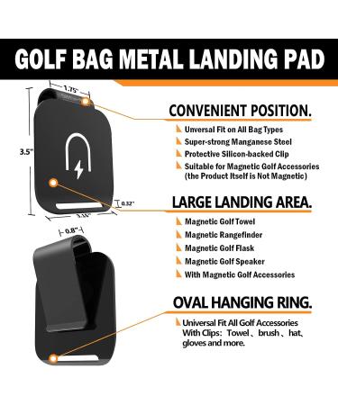 Metal Landing Pads for Magnetic Golf Towel & Accessories - Quick Access & Organized Storage - Golfers Gift - Patent Pending (Black) - Buy Online on GoSupps.com