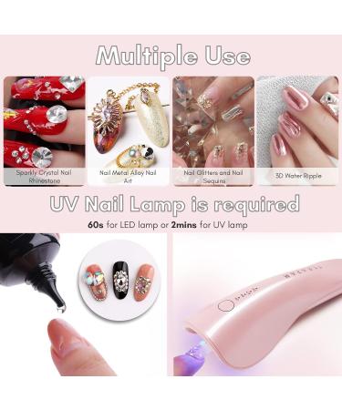 Makartt Nail Rhinestone Glue Gel Kit - 30g & 8g Super Adhesive for Gems, Rhinestones, and Crystal Stones - 3pcs Set - Buy Online on GoSupps.com