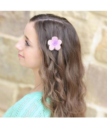 Flower Clips - Hawaiian Flower Cute Hair Clip Strong Hold Hair Clips Flower Hair Accessories For Women & Girls For Thick & Thin Hair Gradient light purple - Buy Online on GoSupps.com