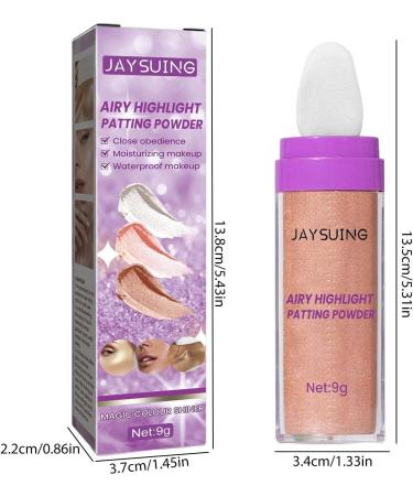 Powder Highlighter Stick | Highlight Patting Powder Highlighter | Body Brightening Long Lasting Natural Stick for Neck Collarbone Proms Brown - Buy Online on GoSupps.com
