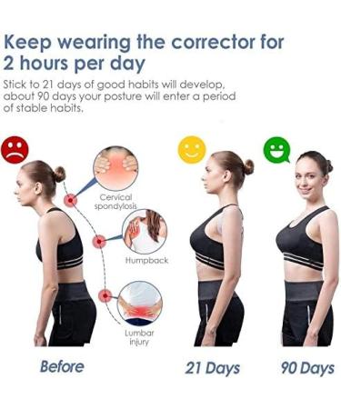 Intelligent Posture Corrector Electronic Reminder Back Support Adjustable Smart Brace Support Belt Shoulder Training Belt Rectangle Gray - Buy Online on GoSupps.com