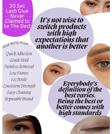 Salon Pro 30 Second Eyelash Glue for Strip Lashes - Fast-Drying Black Adhesive (1 Fl. oz) | International Shipping Available - Buy Online on GoSupps.com