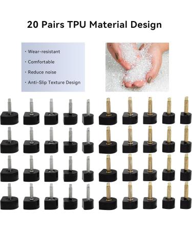 High Heel Tips Replacement Caps - 20 Pairs Shoe Repair Kit for Women | U Shape Heel Inserts | 5 Sizes Available (Black - Buy Online on GoSupps.com
