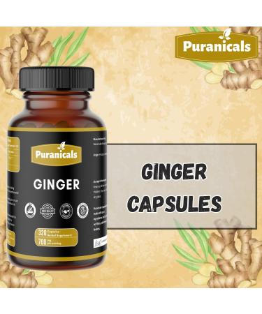 Ginger Premium 320 Capsules Non GMO and Gluten Free | Herbal Supplement | 700 mg Per Serving | Made with 100% Pure Ginger Root Powder Ginger Capsules 320 Count (Pack of 1) - Buy Online on GoSupps.com