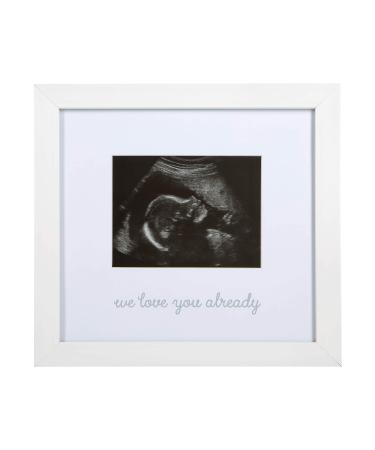 Kate & Milo Love at First Sight Ultrasound Picture Frame, Keepsake Sonogram Frame, Expecting Parent Gift, White Love at First Sight Sonogram Frame