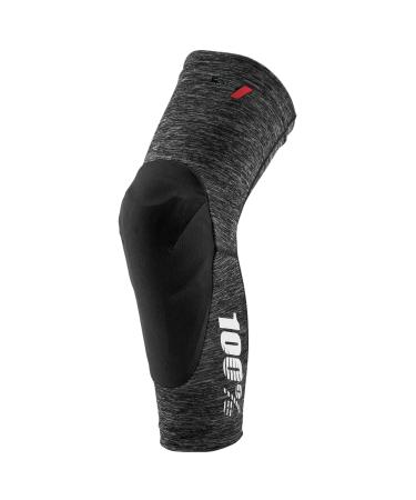 100% Teratec Knee Guards Grey Heather/Black MD