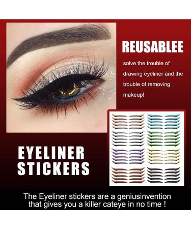 Convinced8 Glitter Eyeliner Stickers - 40Pcs Multicolor Double Eyelid & Instant Eyeliner Stickers - Buy Online on GoSupps.com