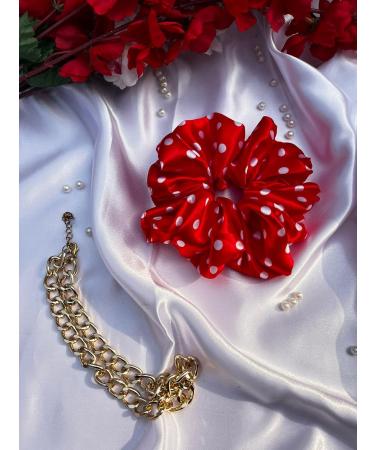 6 Satin Dotted Scrunchies Oversize Hair Scrunchies Frizz Prevention Silk Scrunchies for Girls & Stylish Hair Ties for Women Premium Hair Scrunchie for Styling - Buy Online on GoSupps.com