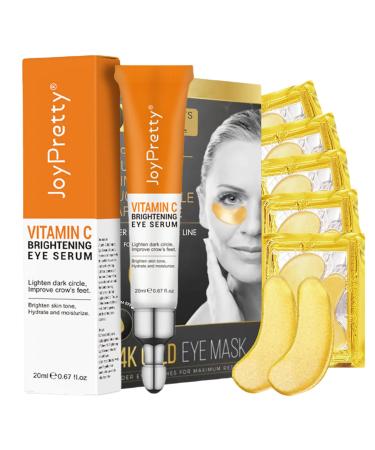 Eye Cream For Dark Circles Eye Skincare Set With Collagen Eye Mask & Eye Cream Vitamin C Eye Cream For Dark Circles Under Eye Patches Reduce Puffiness And Eye Bags Travel Size Anti-Aging