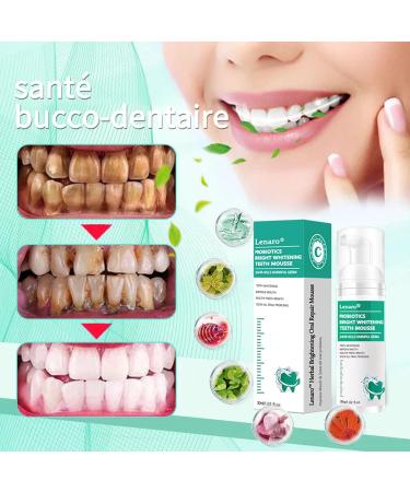 LenaroTM Herbal Brightening Oral Repair Mousse - Natural Teeth Whitener Foam for White Teeth & Fresh Breath | Easy-to-Use Oral Health Solution - Buy Online on GoSupps.com