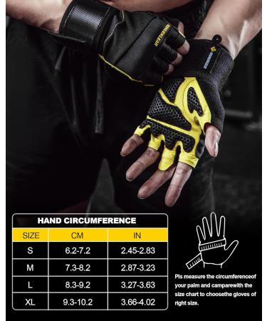 Manueklear Training Gloves for Men & Women - Strength Sports CrossFit Bodybuilding Cycling - Yellow - Buy Online on GoSupps.com