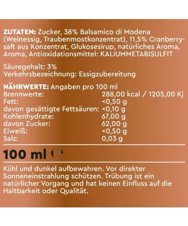 Gl cks Momente Berry Mix Set of 3 100 ml Each - Blueberry Crema Cranberry Crema Raspberry Aperitif - Balsamic Crema Fruit Vinegar Preparation with 3% Acid - Buy Online on GoSupps.com