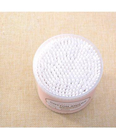 300 PCS White Spiral Lace Wooden Tube Cotton Swabs - Antibacterial & Sterile Cleaning Sticks for Eyes Ears & Makeup - Buy Online on GoSupps.com