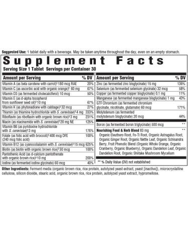 MegaFood Men's One Daily Iron Free - 30 Tablets | Premium Men's Multivitamin - Buy Online on GoSupps.com