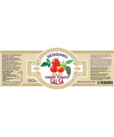 Seggiano Organic Sicilian Cherry Tomato Salsa 330g - Perfect for Gazpacho and Pasta Sauces - Vegan, Vegetarian, Organic & GMO-Free - Buy Online on GoSupps.com