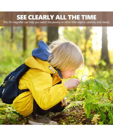 Portable 5x Monocle Hanging Magnifying Glass - Gold Lens for Reading & Hobbies | International Shipping - Buy Online on GoSupps.com