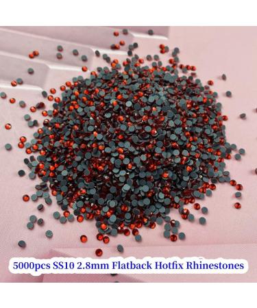 Red Hotfix Rhinestones 5000pcs SS10 2.8mm Round Crystal Glass for Crafts and Decoration - Buy Online on GoSupps.com