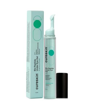 Cureskin Under Eye Gel for Dark Circles for Women and Men | Bio-Peptide Under Eye Gel to Reduce Dark Circles Puffiness & Wrinkles | Under Eye Cream for Men and Women