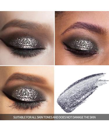 Anglicolor Eyeshadow Glitter Eyeshadow Shimmer Eye Shadow Liquid Eyeshadow Glitter Liquid Eye Shadow Sparkling Eye Makeup Tool Best Gift For Women Girls (05#Black) - Buy Online on GoSupps.com