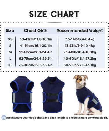 Hjumarayan Dog Jacket - Lightweight Reflective Vest for Small Dogs | Comfortable XS Dark Blue Dog Coat - Buy Online on GoSupps.com