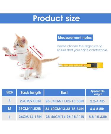 Molain Cat Recovery Suit | Professional Anti-Lick Pajama for Abdominal Wounds & Skin Care | E-Collar Alternative | Blue Size S - International Shipping - Buy Online on GoSupps.com
