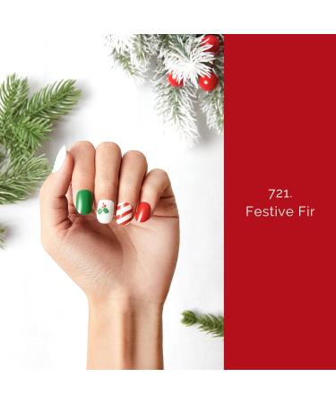NAILOG Semi Cured Gel Nail Strips Glossy & Long Lasting Soft Gel Finish (20 Extra Long Nail Stickers) | Nail Wraps Festive Fir - Buy Online on GoSupps.com