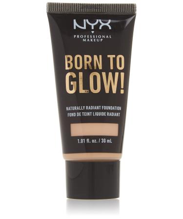 NYX PROFESSIONAL MAKEUP Born To Glow Naturally Radiant Foundation  Medium Coverage - Vanilla 1.01 Fl Oz (Pack of 1) Vanilla