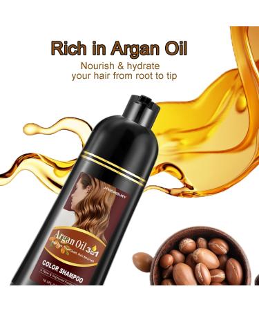 Fvquhvo Hair Dye Shampoo - Argan Oil Blonde & Brown Semi-Permanent Instant Color - Easy to Use Long-Lasting Formula - Buy Online on GoSupps.com