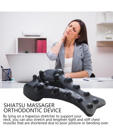 Neck and Shoulder Tension Relief Massage Device | Cervical Traction for Upper Back & Joint Pain - Black - Buy Online on GoSupps.com