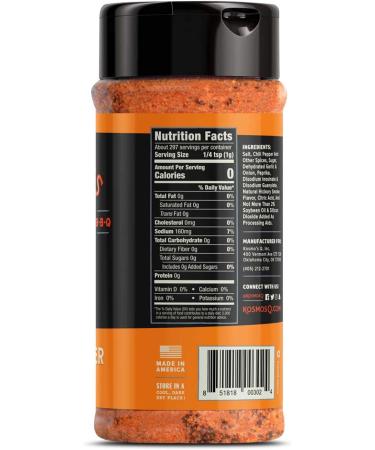 Kosmos Q Cow Cover BBQ Rub - Savory Blend for Brisket, Steak, Ribs & Burgers - Best Barbecue Seasoning Dry Rub - 10.5 oz Bottle - Buy Online on GoSupps.com