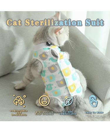 CLLRYBO Katzenbody for Cats - After Surgery Recovery Suit | Pet Medical Surgical Shirt (Elephant M) - International Shipping Available - Buy Online on GoSupps.com