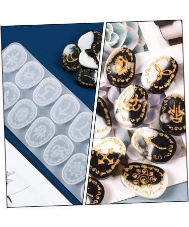 VILLCASE 9 Pcs Rune Pendant Mold Silicone Molds Handmade Mold for Craft Resin Rune Mold Cake Mold Manual - Buy Online on GoSupps.com
