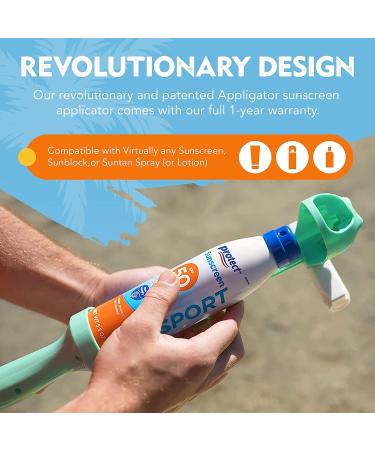 Appligator Back Lotion Applicator - for Sunscreen, Moisturizer, Repellents & More - Blue - Buy Online on GoSupps.com