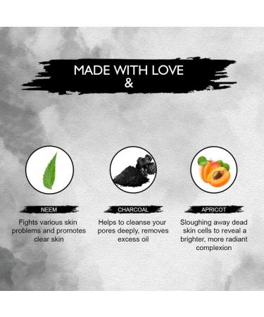 BEMT Neem Charcoal Face Wash 50ml Deep Cleansing & Oil Control Gentle Exfoliating Face Cleanser Sulfate & Paraben Free Suitable for Men & Women - Buy Online on GoSupps.com