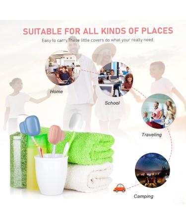 Toothbrush Covers Family Pack - Travel Caps for Electronic & Manual Toothbrushes | 4-Color Protector for Adults & Kids - Buy Online on GoSupps.com