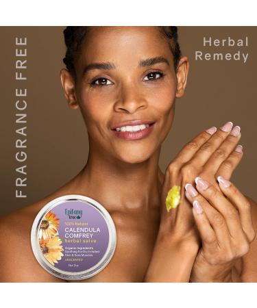 Epifany True Natural Calendula Salve 2oz + Calendula & Comfrey Herbal Salve 2oz Fragrance Free 2-Pack Bundle | Dry Skin Soothing Balm Eczema Cream Itch Relief - Buy Online on GoSupps.com