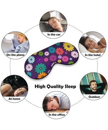 Colorful Flowers Sleep Mask for Women | Adjustable Eye Shades Cover with Elastic Strap - Perfect for Travel & Relaxation - Buy Online on GoSupps.com
