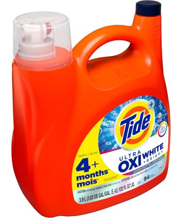 Tide Plus Ultra OXI White and Bright Liquid Laundry Detergent Advanced Stain Removal and Whitening Power 3.9 L 94 Loads 3.9 l (Pack of 1) - Buy Online on GoSupps.com