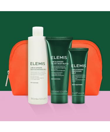 Elemis Lime and Ginger Body Care Trio | Bathing & Shower Milk Velvety Body Butter Hand & Nail Balm - 300ml 100ml 20ml | Luxury International Shipping - Buy Online on GoSupps.com