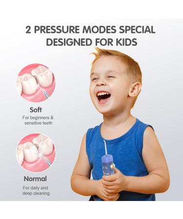 Water Flosser for Kids - Portable Cordless Oral Care for Teeth & Gums - Ideal for Braces - Blue - Buy Online on GoSupps.com