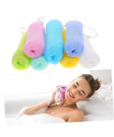 7pcs Hemoton Foaming Soap Mesh Bag Bath Loofah Sponge Set - Shower Scrubber and Body Cleansing Net for Scrubbing Bubble Massage - Buy Online on GoSupps.com