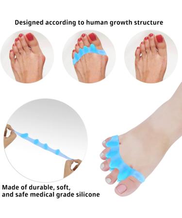 Soft Gel Toe Separator - 2 Pairs | Toe Spacers for Overlapping Toes & Hallux Valgus Correction - White - Buy Online on GoSupps.com