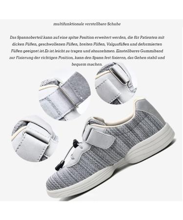 LEEWEE Extra Wide Edema Swollen Shoes - Diabetic Comfort Slippers for Men and Women - Orthopaedic Anti-Slip Shoe for Diabetic Feet, Neuropathy, Plantar Fasciitis - Blue, Size 36 - Buy Online on GoSupps.com